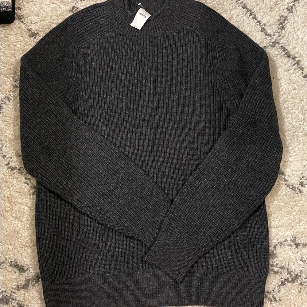 NWT GAP grey ribbed rolled turtle neck sweater
